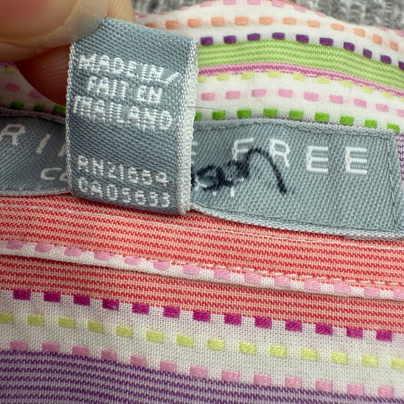 Foxcroft Wrinkle Free Button Up Top Striped Pastel‎ Career Casual Shirt 16W - Picture 11 of 13